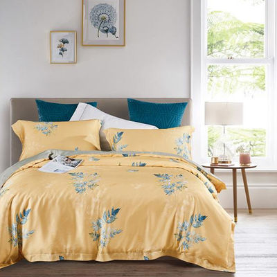 100% Tencel Luxury Silky Soft Bedding Set 300TC Set di cuscinetto con copertura di coperta di tessuto stampato