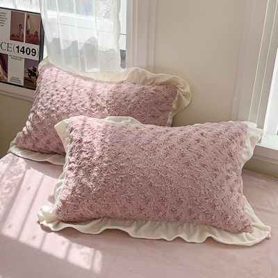 2023 Hot Lace Rose Rabbit Plush Four-Piece Set Comforter Set con tipo di modello solido
