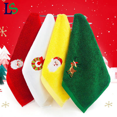 Set regalo di asciugamani per Natale 2023 Asciugamani di cotone ipoallergenici in scatola regalo con ricamo