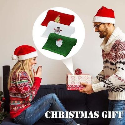 Set regalo di asciugamani per Natale 2023 Asciugamani di cotone ipoallergenici in scatola regalo con ricamo