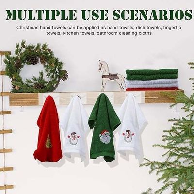Set regalo di asciugamani per Natale 2023 Asciugamani di cotone ipoallergenici in scatola regalo con ricamo