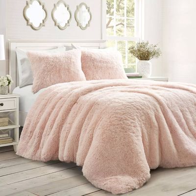 Set di biancheria da letto personalizzato Disegni 3 pezzi Luxury Soft Shaggy Plush False Fur Comforter Set