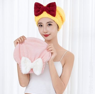 Home Capelli Turban doppio strato microfibra capelli avvolgimento asciugamano Vari colori per l'opzione