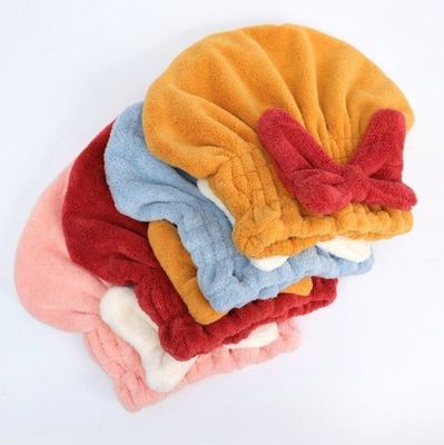 Home Capelli Turban doppio strato microfibra capelli avvolgimento asciugamano Vari colori per l'opzione