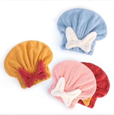 Home Capelli Turban doppio strato microfibra capelli avvolgimento asciugamano Vari colori per l'opzione