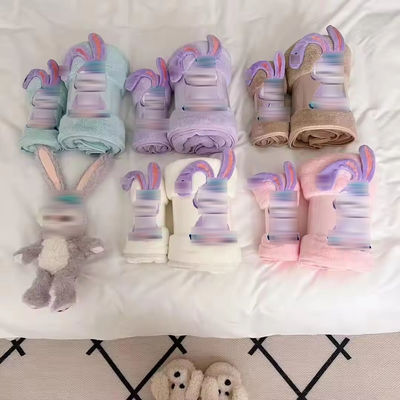 Asciugamano da bagno per bambini in microfibra rettangolare con materiale assorbente morbido e modello 3D di animali