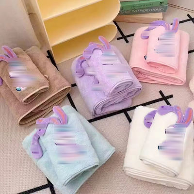 Asciugamano da bagno per bambini in microfibra rettangolare con materiale assorbente morbido e modello 3D di animali