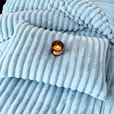Filato colorato di coniglio pelliccia finta pelliccia pelosa pelliccia calda copertura di copriletto set da letto in quattro pezzi