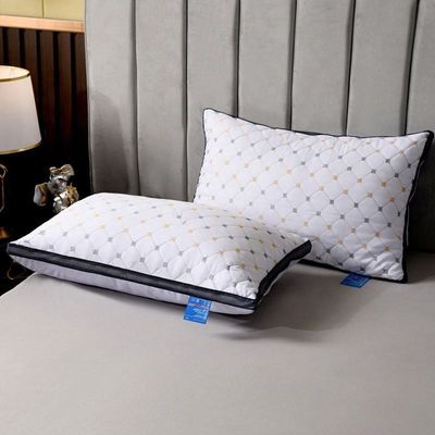 1.5-2 Kg Hilton Pillow Double Line Custom e Soft Hotel Bed Pillows per sconti caldi
