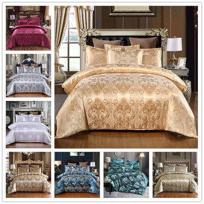 Set di biancheria da letto in cotone in stile europeo 3 4 6 7 pezzi di lenzuolo satinato cuscino custodia copertura di copriletto