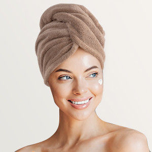 Home Logo personalizzato Microfibra asciuga capelli asciuga asciugamani Turban per asciugare velocemente