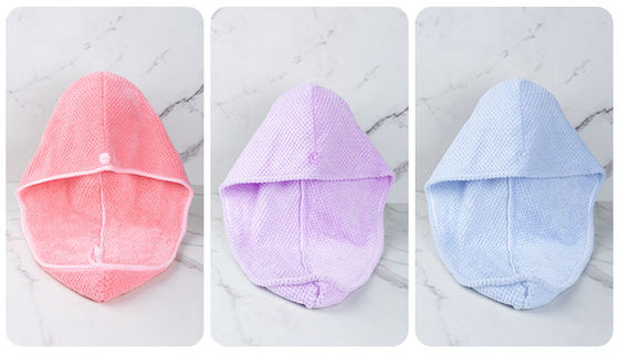 Home Logo personalizzato Microfibra asciuga capelli asciuga asciugamani Turban per asciugare velocemente