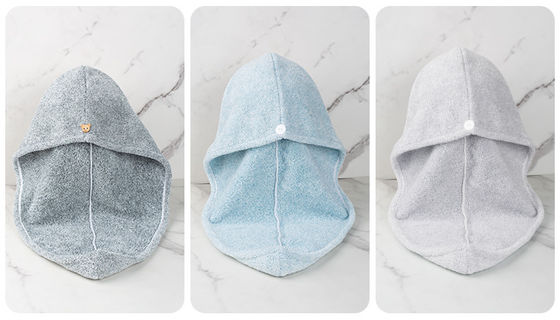 Home Logo personalizzato Microfibra asciuga capelli asciuga asciugamani Turban per asciugare velocemente