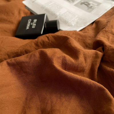 Tipo di biancheria da letto da matrimonio Kit da quattro pezzi da matrimonio Colore solido Copertura di cotone lavato 4 Pcs