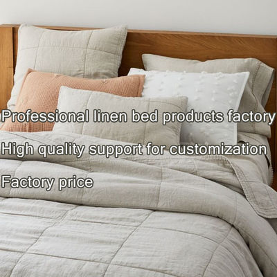 Set di biancheria da letto in lino francese 100% traspirante per un sonno accogliente e lussuoso