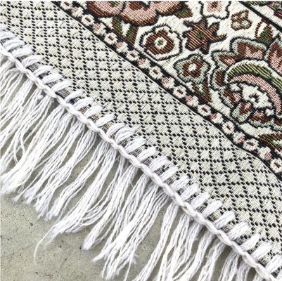 Tecnica di maglieria artigianale 100% di cotone copertura portatile disegni intrecciati per il culto musulmano
