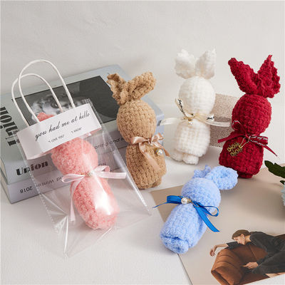 Teddy Bear quadrato Plush Toy Stuffed Towel Set per giocattoli per bambini regalo di Natale