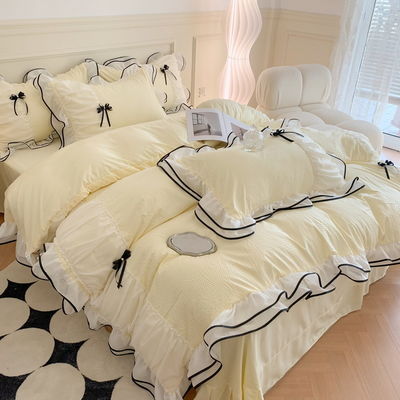Modello solido King Size Set di biancheria da letto per casa e camera da letto