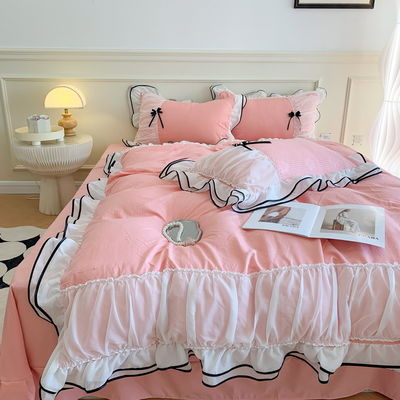 Modello solido King Size Set di biancheria da letto per casa e camera da letto