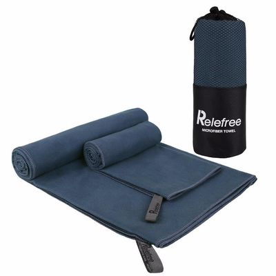 Acciaio da bagno sportivo leggero e superassorbente con borsa da viaggio