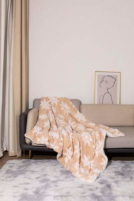 Doppio strato di spessore di copertura stampata stile natalizio velluto di corallo lanciare copertura di peluche Sherpa