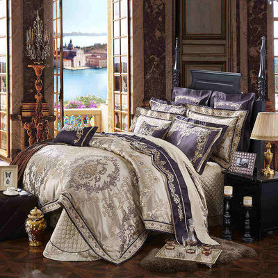 Aggiungi un tocco di lusso al tuo hotel con questo set di Jacquard in stile europeo sostenibile
