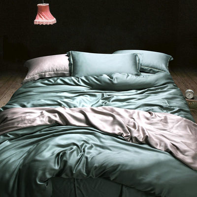 Home Set di biancheria da letto Oeko-tex Certified Lenzing Tencel Copertura di copriletto e lenzuola di seta morbida