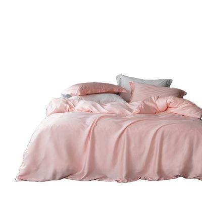 Home Set di biancheria da letto Oeko-tex Certified Lenzing Tencel Copertura di copriletto e lenzuola di seta morbida