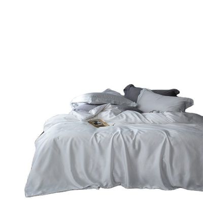 Home Set di biancheria da letto Oeko-tex Certified Lenzing Tencel Copertura di copriletto e lenzuola di seta morbida