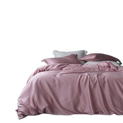 Home Set di biancheria da letto Oeko-tex Certified Lenzing Tencel Copertura di copriletto e lenzuola di seta morbida