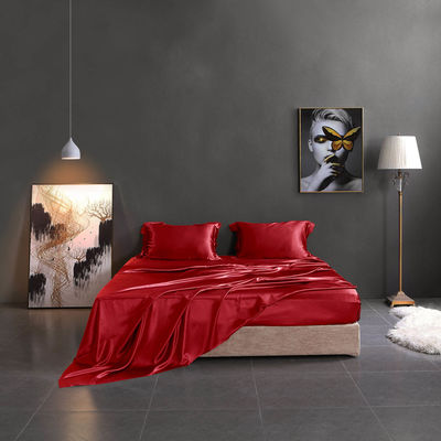 Stampa reattiva Set di biancheria da letto di lusso di seta satinata per la casa