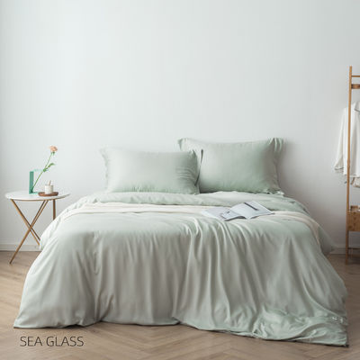300TC lenzuola di bambù di dimensioni standard e modello solido per un set di biancheria da letto di lusso