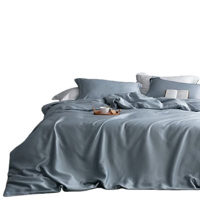 Taglia standard copertura da copriletto in seta reale copertura da copriletto da letto in colore solido