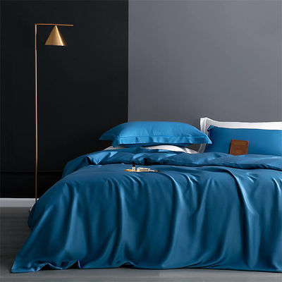 Taglia standard copertura da copriletto in seta reale copertura da copriletto da letto in colore solido