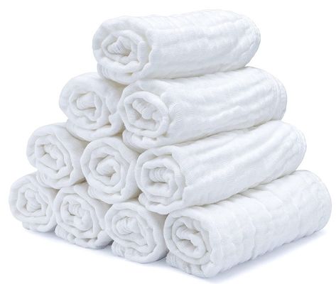 Sostenibile 100% di cotone musselina quadrati per bambino unisex riutilizzabile musselina panno viso