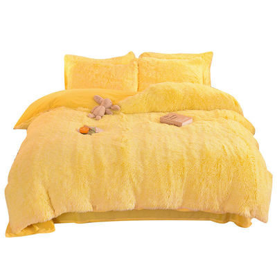Colore arcobaleno pelliccia finta velluto pelliccia pelosa biancheria da letto morbida set 4 pezzi perfetto per la casa