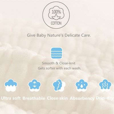 Baby Registry Must-Haves Quadrati Bambino panni da bagno Set morbido e delicato 12 x 12 pollici
