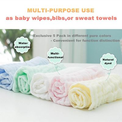 Baby Registry Must-Haves Quadrati Bambino panni da bagno Set morbido e delicato 12 x 12 pollici