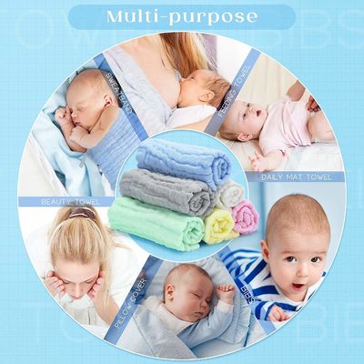 Baby Registry Must-Haves Quadrati Bambino panni da bagno Set morbido e delicato 12 x 12 pollici
