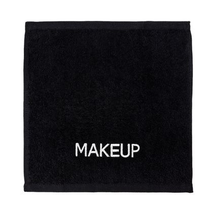 Customization di modello di ricamo 100% di cotone Set di asciugamani da bagno in colore nero con logo