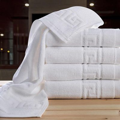 Comfort Hotel Luxury Jacquard Set di asciugamani da bagno bianchi 100% cotone