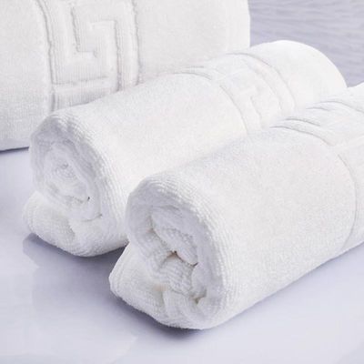Comfort Hotel Luxury Jacquard Set di asciugamani da bagno bianchi 100% cotone