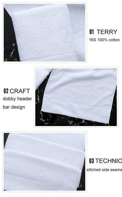 Comfort Hotel Luxury Jacquard Set di asciugamani da bagno bianchi 100% cotone