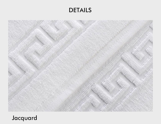Comfort Hotel Luxury Jacquard Set di asciugamani da bagno bianchi 100% cotone