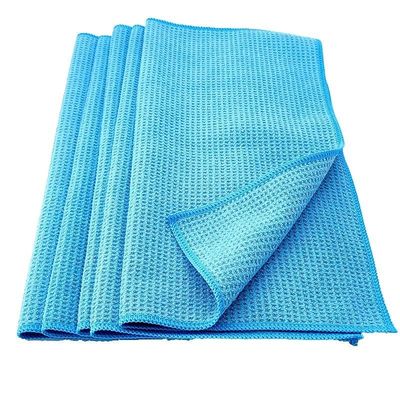 Prodotto per la cura dell'auto in microfibra di poliestere 380 GSM Waffle Weave Drying Towels for Detailing