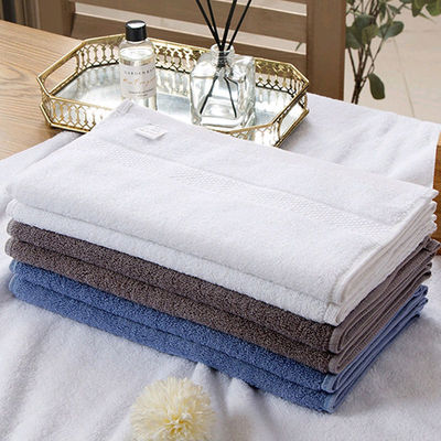 Hotel 5 stelle 100% cotone Spa faccia mani Set di asciugamani da bagno con logo personalizzato e colore solido