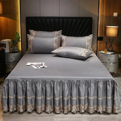 Aggiungi stile e comfort alla tua camera da letto con gonne da letto in tessuto di cotone poliestere