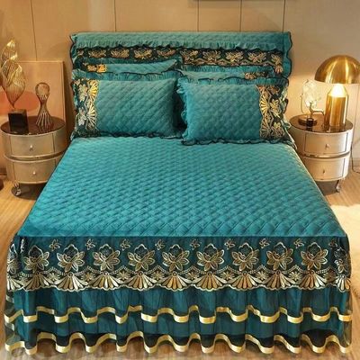 4 pezzi di lenzuola piana cuscinetto copriletto di letto set di biancheria da letto ricamata di lusso per hotel