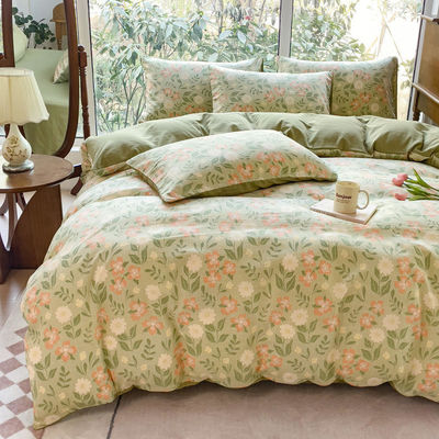 Confortevole cotone lavato doppio strato filato copertura copertura di coperta di letto set per 2.0m letto
