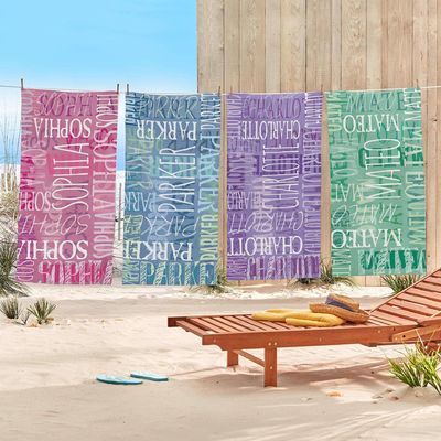 Bagno estivo essenziale carta stampata personalizzata Bagno da spiaggia in microfibra morbida